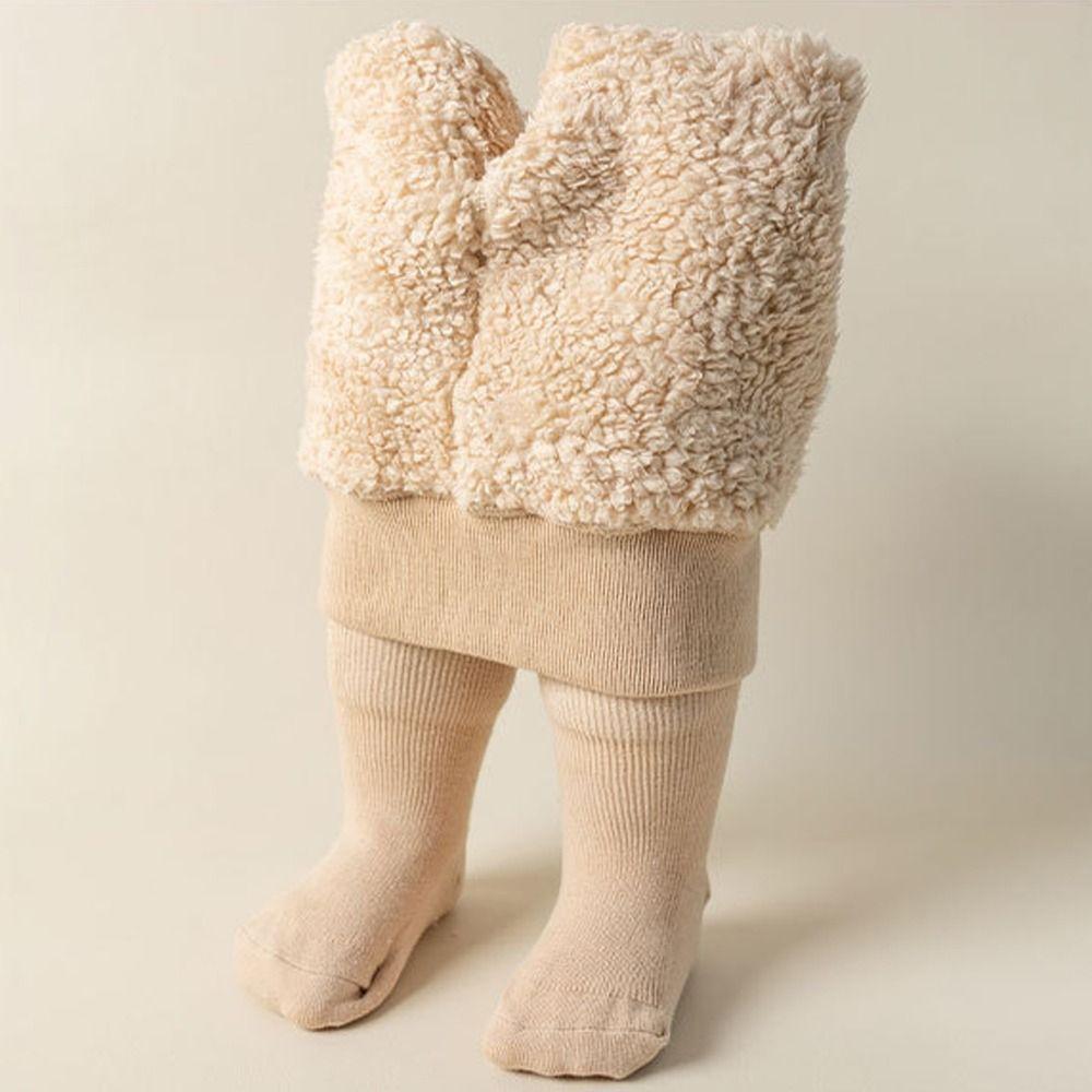 Однотонные теплые колготки Утепленные детские леггинсы Модные детские брюки