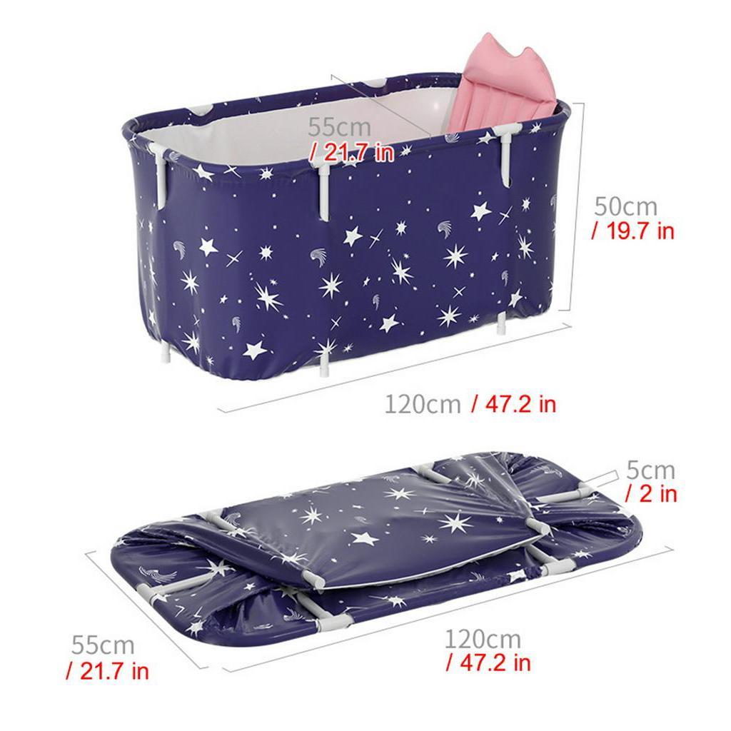 1.2m Portable Bathtub Bucket Adult/Baby Children Folding Swimming Pool Barrel Family Sit Home Sauna SPA Full Body Bucket