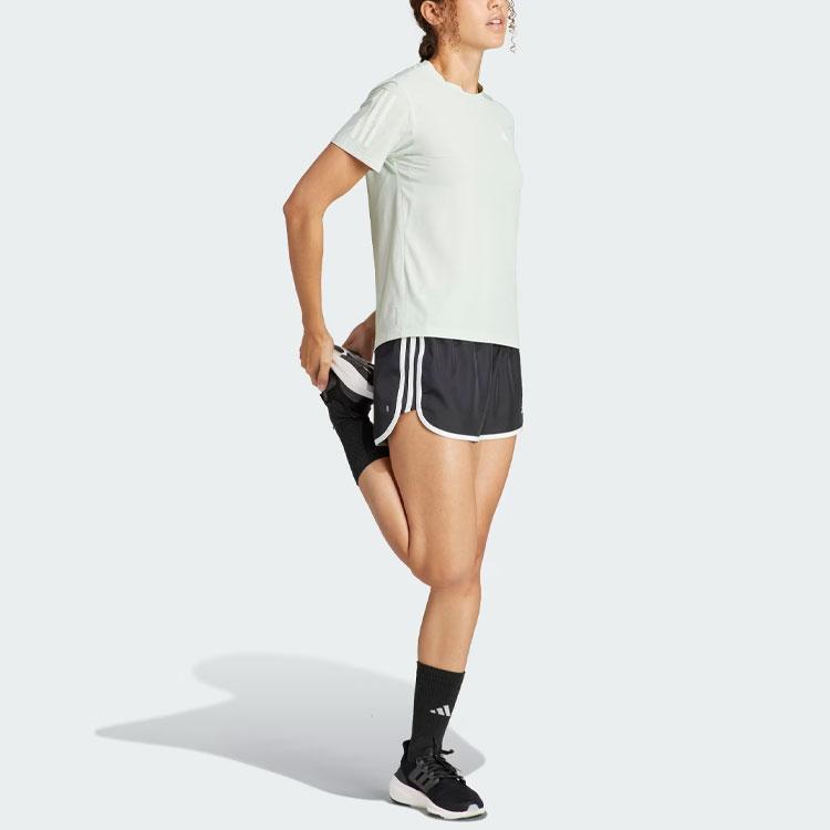 Adidas Футболка Own The Run Женские топы светло-зеленая IN1593