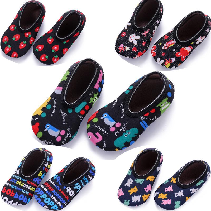 Нескользящие детские носки с мультяшным принтом: Бархат, Раннее образование, Йога, Осень и зима