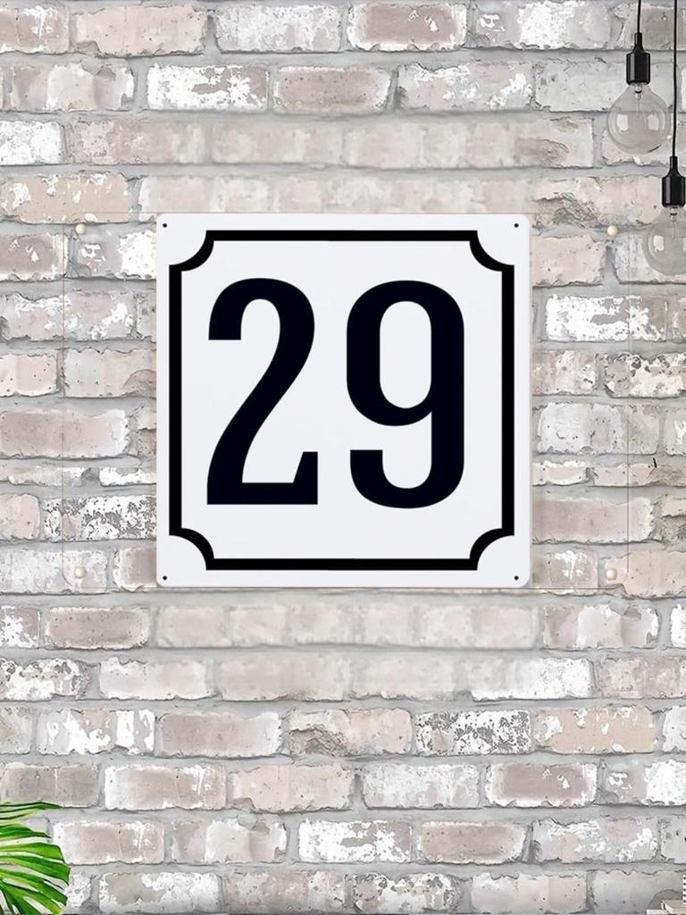 Классический металлический знак с номером дома 7, 20x20 см, для наружной дверной таблички