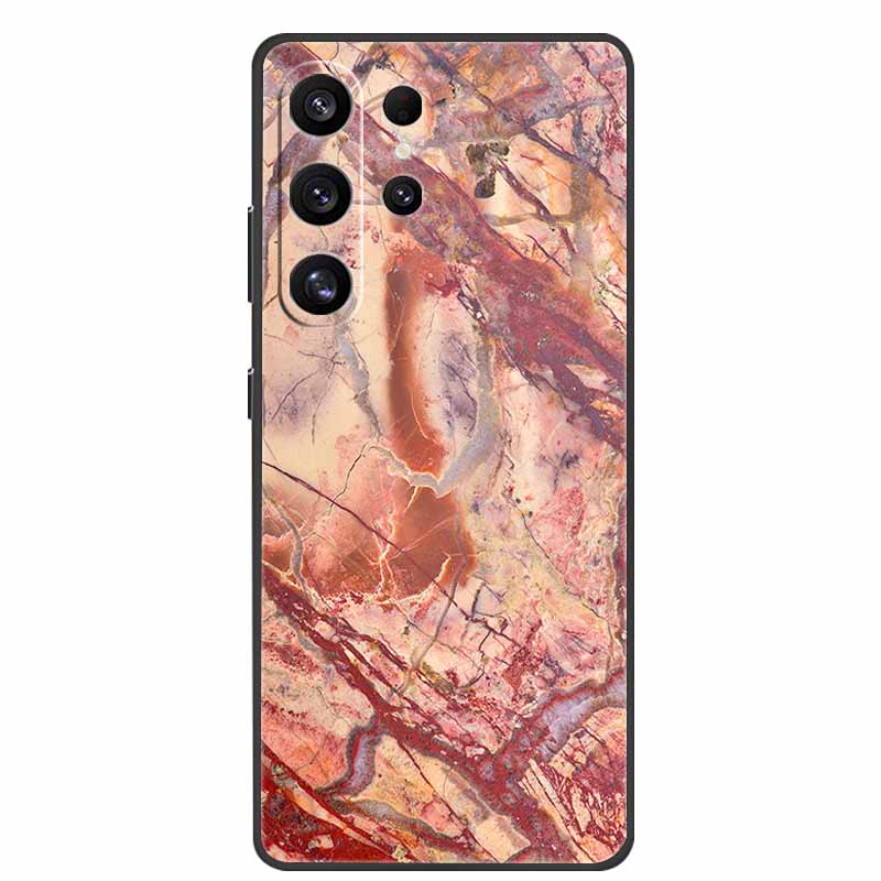 Phone Case For Samsung Galaxy S26 Ultra Colorful Painted Soft Silicone Bumper for Samsung S26 Ultra Case Marble Shockproof Cover