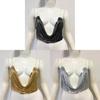 Metallic Sequin Sleeveless Crop Top For Nightclub Fashion Women Summer