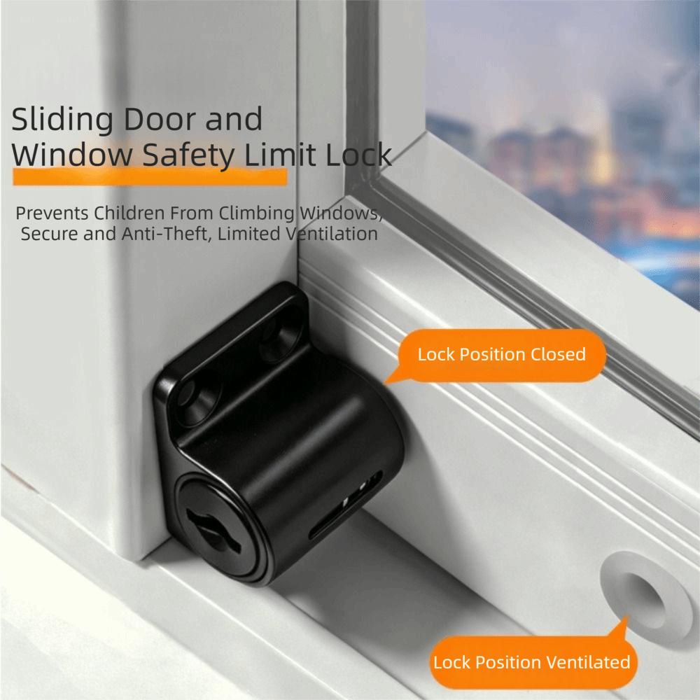 Aluminum Alloy Window Security Lock Fixed Buckle Child Safety Protection Lock Sliding Door