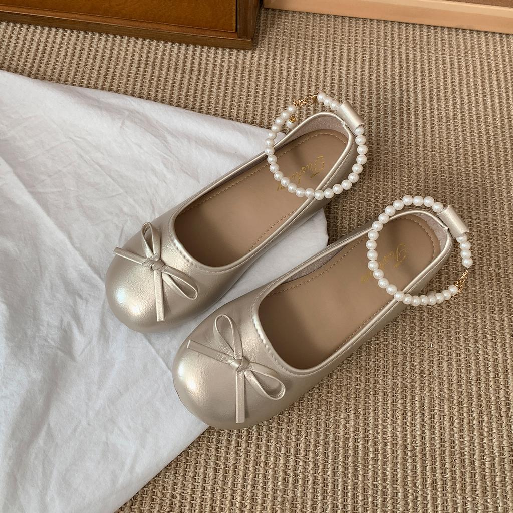 Белые французские туфли с круглым носком, скрытой платформой, плоской подошвой и неглубоким вырезом, женские летние туфли Мэри Джейн 2025 года, новые универсальные туфли под юбку