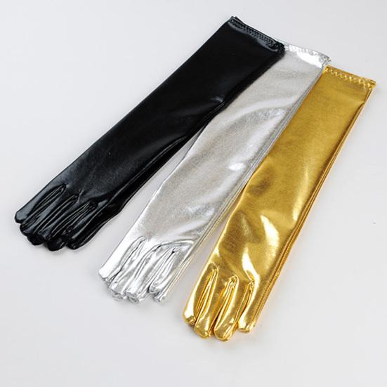 Косплей Вечеринка Сценическое Выступление Женские Длинные Перчатки из Искусственной Кожи с Блеском на Пальцы