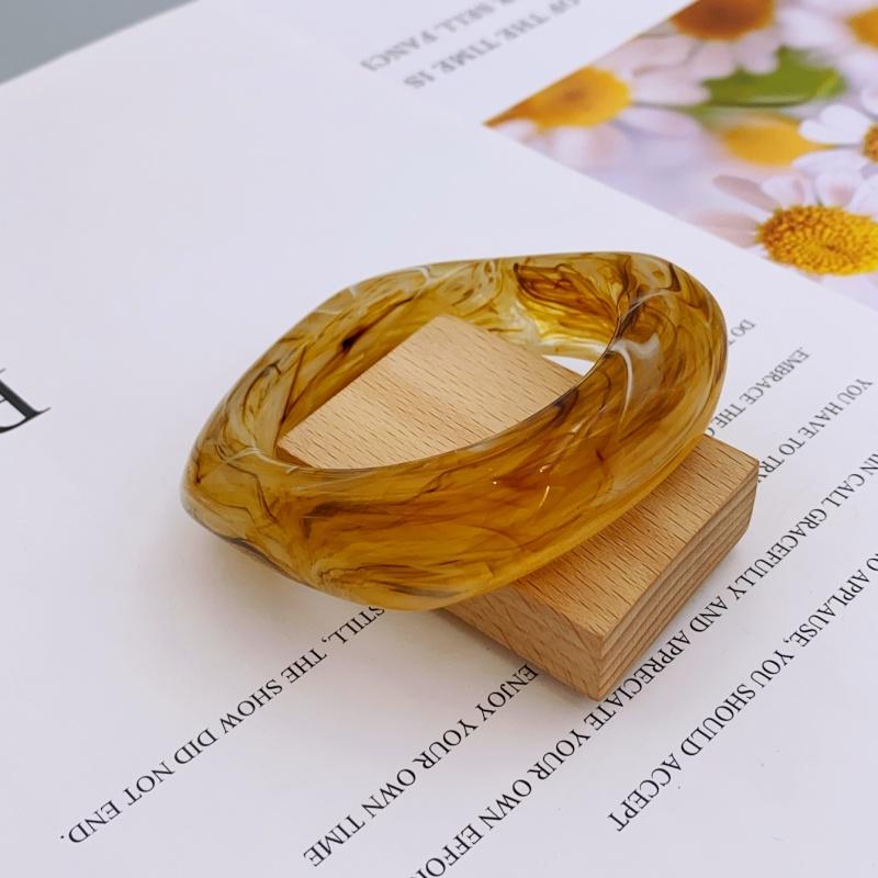 European and American Style Marble Pattern Exaggerated Acrylic Bangle Bracelet
