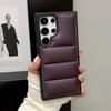 Luxury Soft Fabric Down Jacket Puffer Phone Case For Samsung S25 S24 S23 S22 Ultra Plus Silicone Back Cover For Galaxy S25+Funda