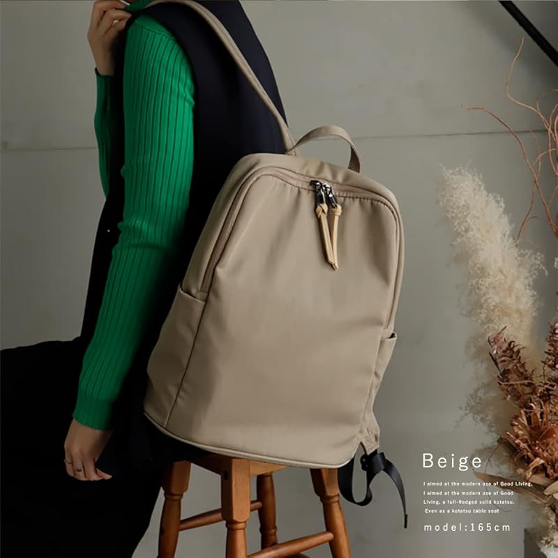 [VITAFELICE] Vita Felice Nylon Multifunctional Backpack (L) Ladies Inb-10035z (beige)