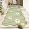 Ковер из хрустального бархата, маленький, свежий, для дома, спальни, комнаты девочки, грязеотталкивающий, покрывало для кровати, впитывающий, противоскользящий, длинный ковер, уход за водой