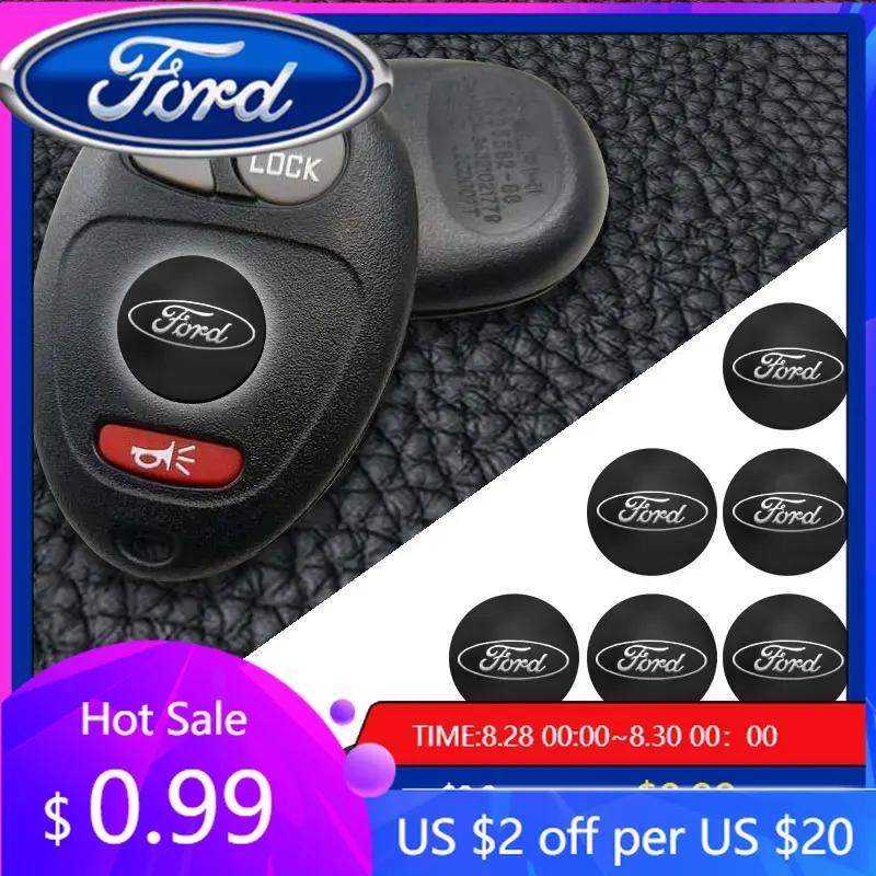 New 2026 Car Sticker 10Pcs 14mm Car Logo Remote Control Key Badge Stickers For Ford Focus 2 3 mondeo mk3 ranger fusion mustang f