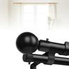 Двойной карниз Современный Прочный Металлический с Шарообразными Наконечниками Раздвижной Двойной Карниз для Кухни Спальни Окна Офиса Черный