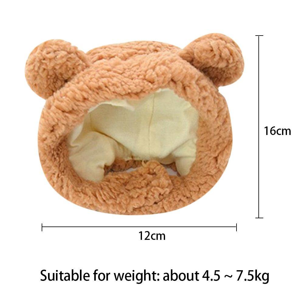 Cute Cosplay Costume Pet Accessories Cat Hat Headgear Short Plush Bear Puppy Cap