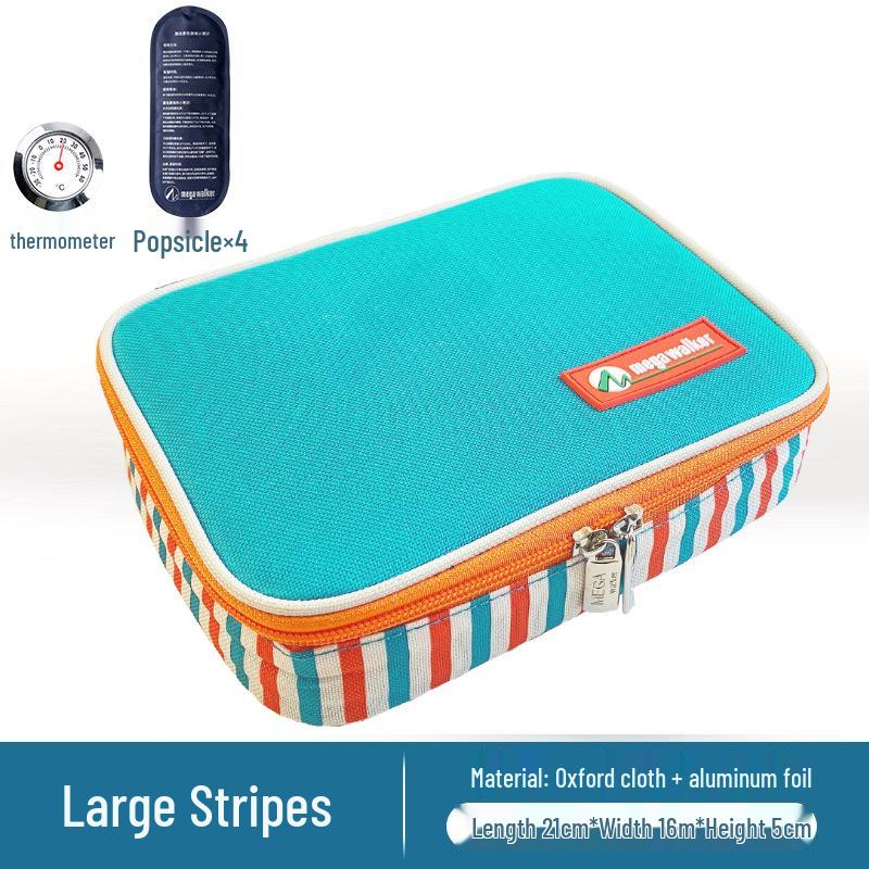 Large Insulated Portable Outdoor Medicine Cooler Bag for Insulin with Ice Pack