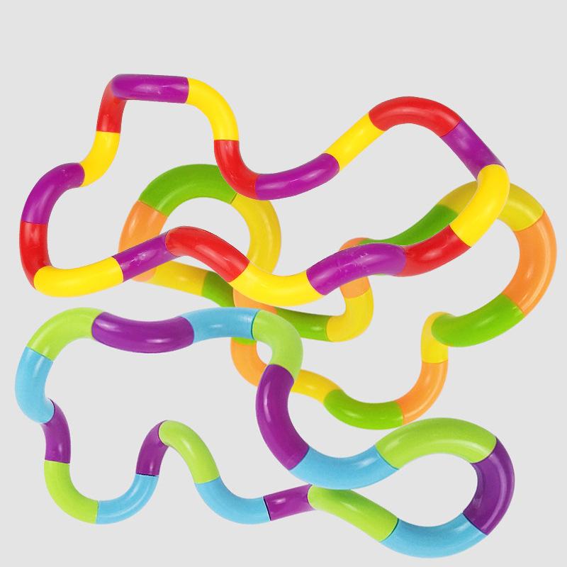 Tangle 10 шт. Игрушка-антистресс Скручивающаяся сенсорная игрушка Игрушка для координации рук и глаз Снимающая тревогу Игрушка для пальцев Для детей и взрослых Развитие мелкой моторики