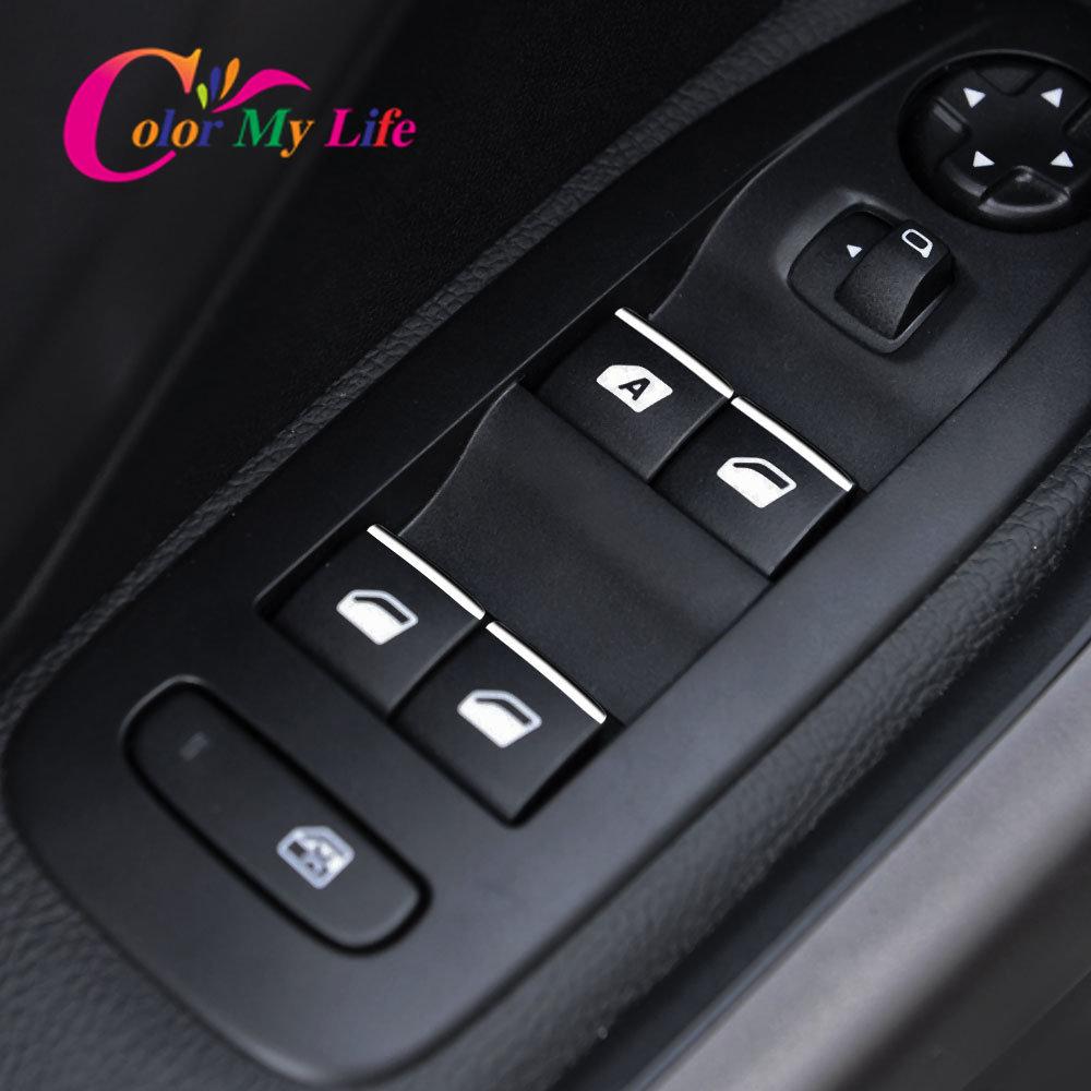 7 шт./компл., внутренняя дверь, окно, ручка переключателя, накладка, наклейка для Citroen C4 C4L C-Elysee C-quatre