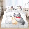 3D Cartoon Animal Themed Bedding Set with White Cute Cartoon Pattern Down Duvet and Pillowcase for Home Decoration In Children's Rooms