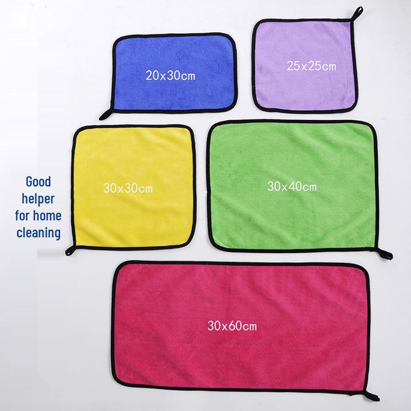 Двусторонняя быстросохнущая салфетка из кораллового флиса для чистки автомобиля, толстое и водопоглощающее полотенце.