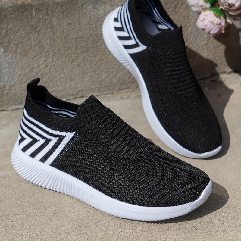 Мода Высококачественная женская спортивная обувь Летняя женская вулканизированная обувь Туфли без застежек Женские мокасины Прогулочные туфли на плоской подошве