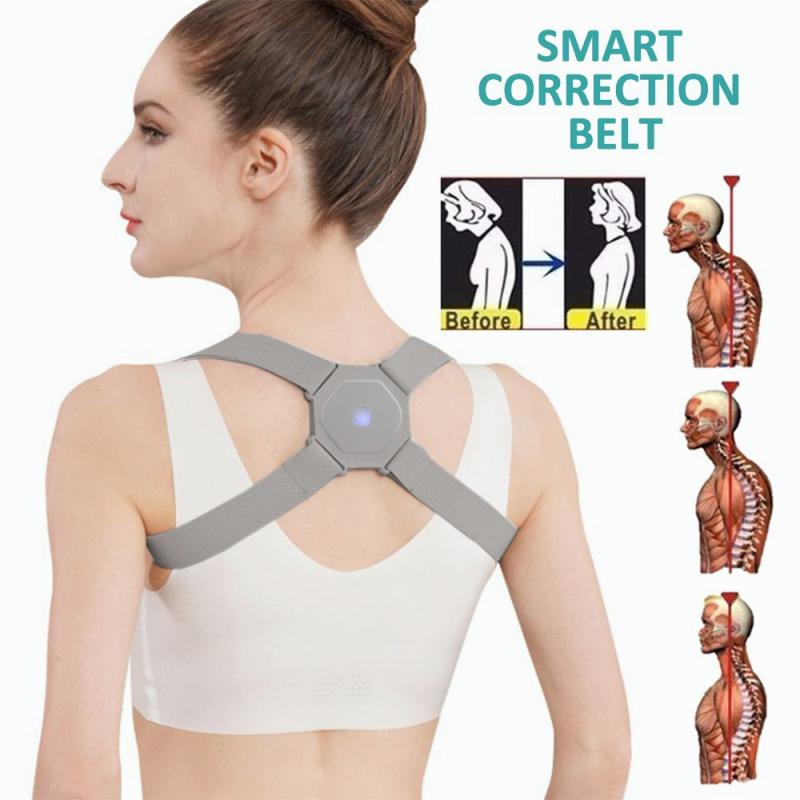 Интеллектуальный корректор осанки, пояс с напоминанием о вибрации, зарядка через USB, плечевой ортез, задний ремень, подходит для детей, подростков и взрослых