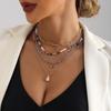 Bohemian Multi-layered Beaded Necklace Colorful Boho Beaded Necklace for Women Ethnic Jewelry Accessories