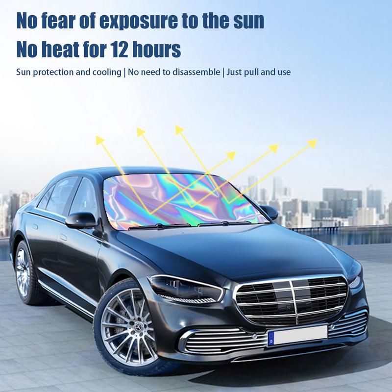 Truck Sun Shade Auto Sun Shades For Front Windshield Front Windshield Sun Shades RV Windshield Cover For Blocks Heat And Sun