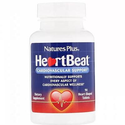 HeartBeat, поддержка сердечно-сосудистой системы, 90 таблеток в форме сердца