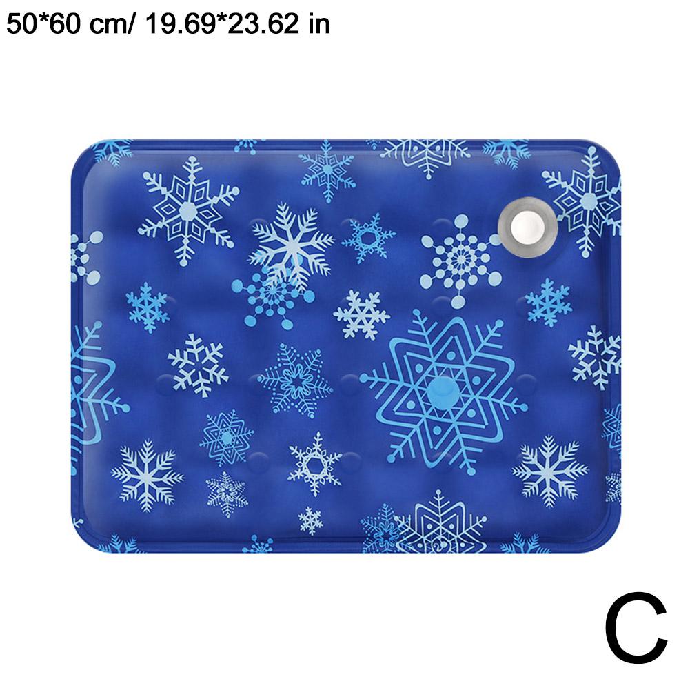 Прочный охлаждающий коврик с рисунком снежинки для домашних животных - Сохраняет прохладу для собак и кошек в помещении и на улице