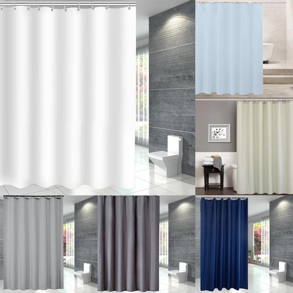 Цвет Однотонный Водонепроницаемый Полиэстер Набор Крючков для Шторы для Душа Для Декора Ванной Комнаты