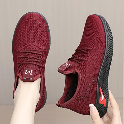 Тканевая обувь, Женская обувь на низком каблуке, Дышащая и универсальная обувь для ходьбы