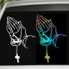 Prayer Gesture Car Sticker Styling  God Jesus Christ  Prayer Decoration Stickers Auto Body Rear Windshield Decals
