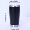 20oz Capacity Travel Insulated Tumbler Vacuum Insulated Fashion Thermos Cup  Daily Use