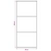 Sliding Door 90 x 205 cm Built in Glass and Aluminum