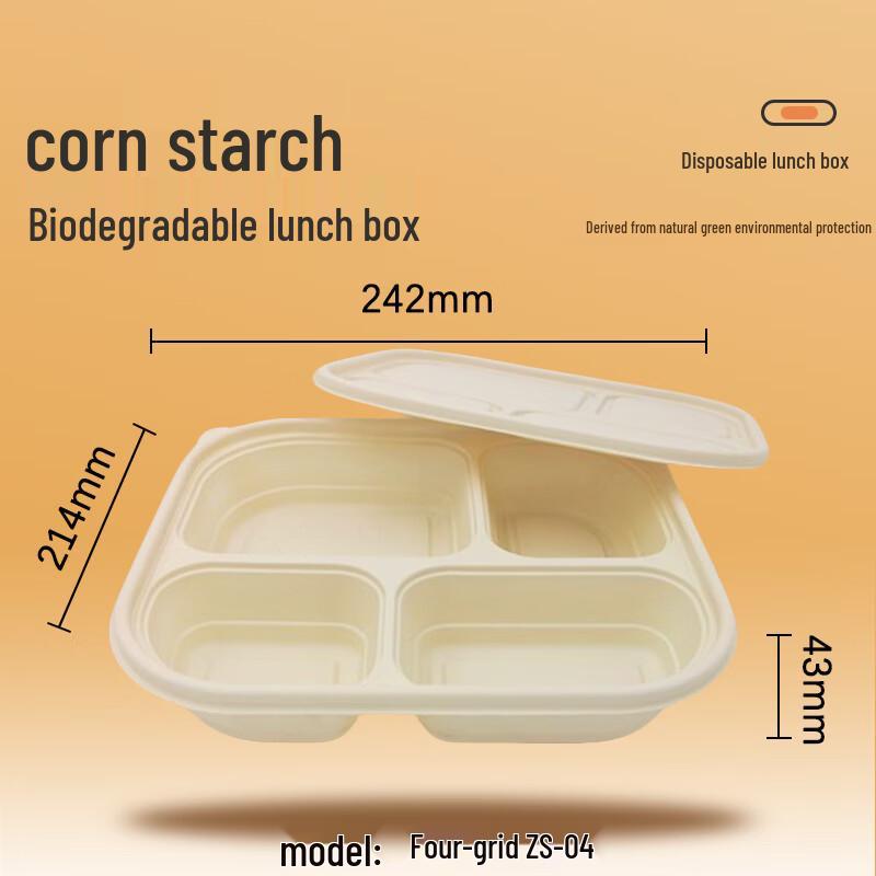 Disposable Eco-friendly Multi-compartment Takeaway Boxes