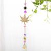Sun Catcher Clover Ginkgo Leaf Window Hanging Wind Chimes Ornaments Light Catcher Crystal Prism Rainbow Maker Pendants Decor