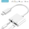 2 In 1 Adapter AUX Charging Lightning To 3.5mm Cable Splitter For Apple iPhone XS MAX XR X 7 8 Plus Aux Cable Splitte