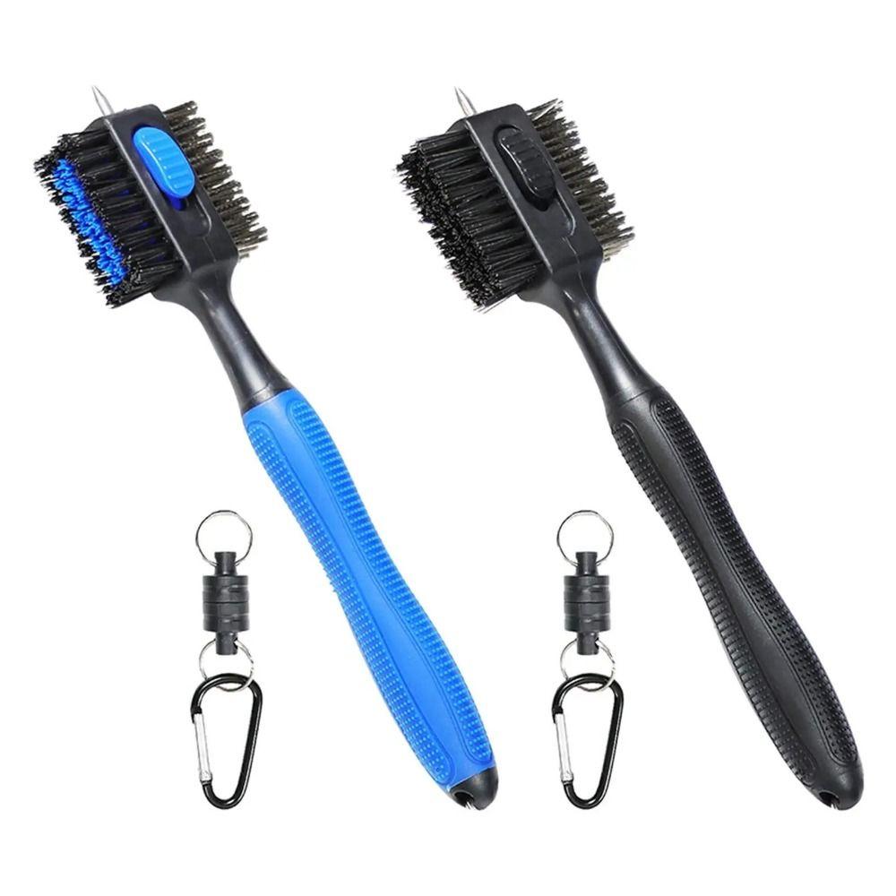 С магнитным карабином для чистки клюшек для гольфа с нескользящей ручкой, инструмент для чистки клюшек для гольфа для мужчин в подарок