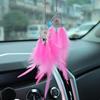 Dream Catcher Car Pendant for Girls Feather Mirror Hanging Pendant Home Decor Lucky Car Ornament Girls Car Interior Accessories