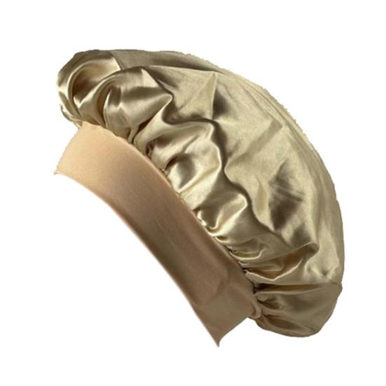Ночной колпак с эластичной широкой лентой, очень большой спальный атласный капор, гладкий, высокий
