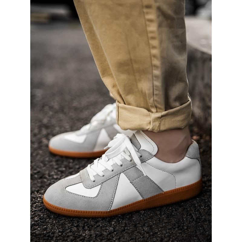 Classic Retro German Trainers Men Summer Casual Flat Sneakers White Shoes