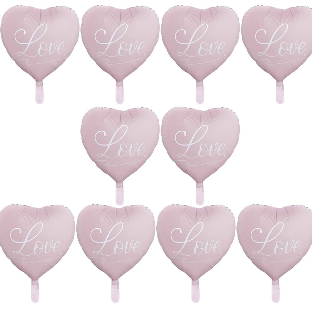 Ins Style 18inch Love Hearts, Aluminum Foil Balloons, Very Suitable for Valentine's Day, Birthday Parties, Engagement Weddings, Confession of Lo