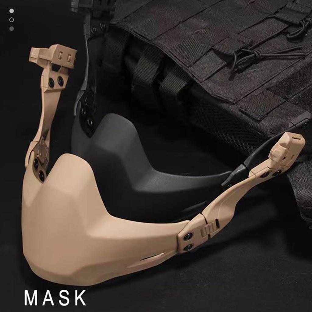 FMA Tactical Airsoft Mask Half Face Mask Tactical Airsoft Protective Mask Foldable Half Seal Mask for CS Game Cosplay (Б, Черный)