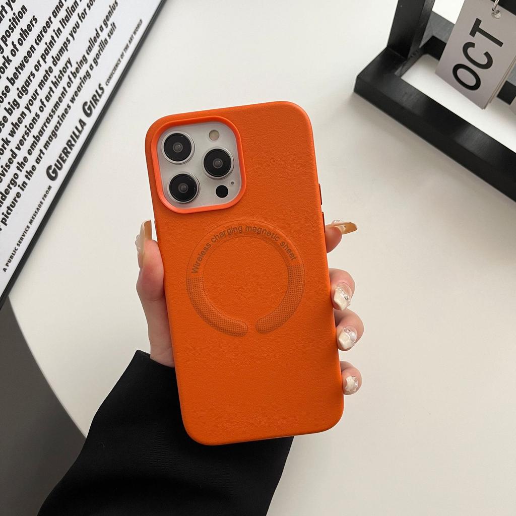 MagSafe Magnetic Charging Leather Suitable for Apple 16Pro Mobile Phone Case IPhone 15 Protection Case