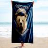 1PC Custom Name Bear Sailor Adventure Beach Towel Highly Absorbent And Sand-Resistant Towel for Swimming, Pool, Yoga, And Travel Lightweight