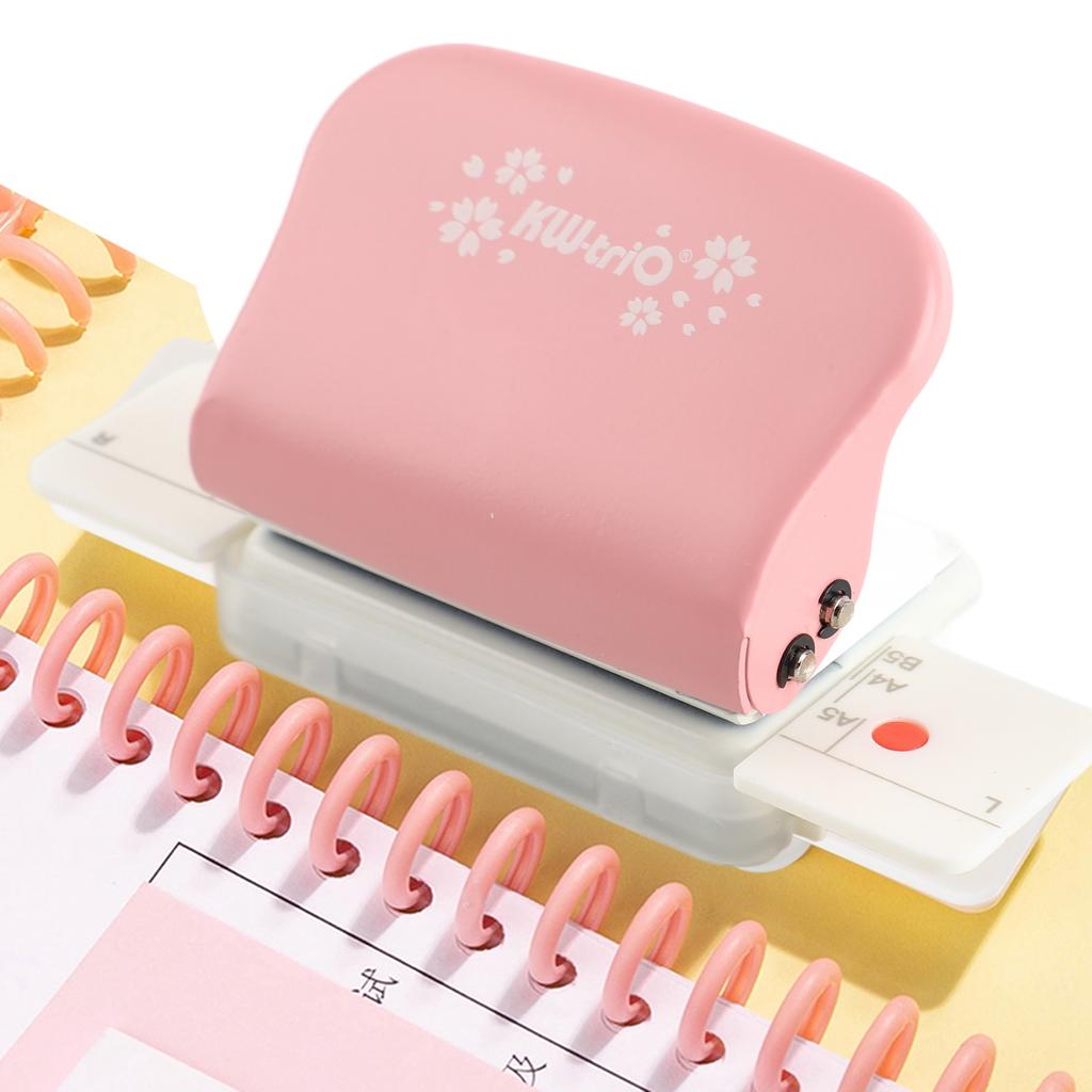 99H9 Hole Puncher 26Hole 30Hole 20Hole Paper A4 B5 A5 LooseLeaf Manual Punching Machine Pink