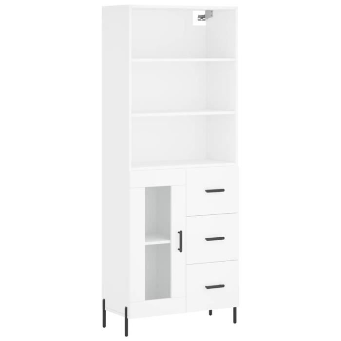 VidaXL Highboard White 69.5x34x180 Cm Engineered Wood 3189517