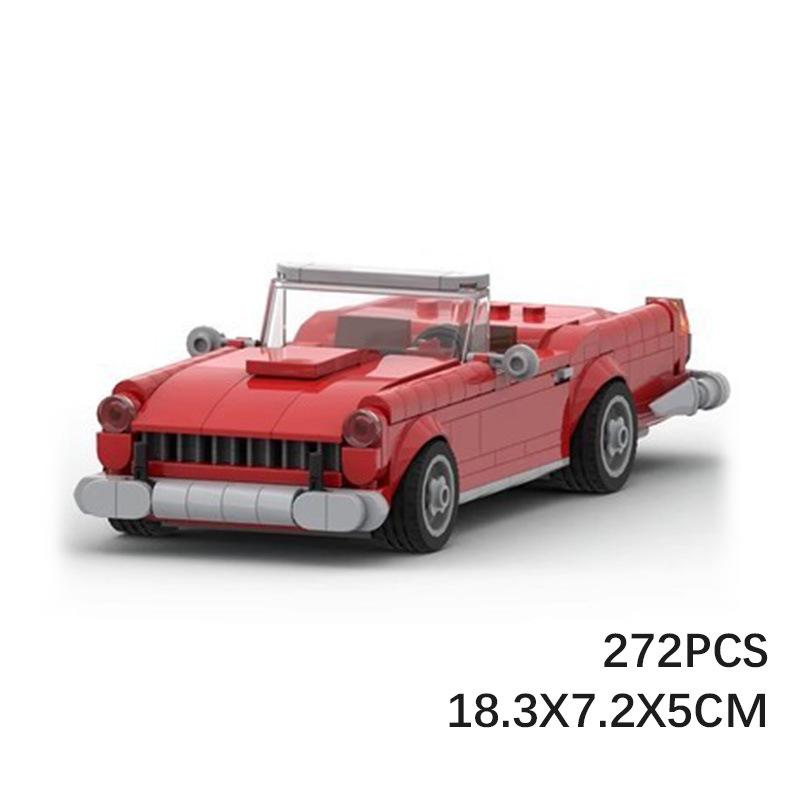 MOC Ретро Родстер Модель Строительные Блоки Мелкая Деталь Сборная Игрушка