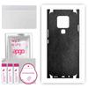 apgo Protective Skin Sticker for the Back+sides Compatible with Tecno Camon 16, Full Wrap Film, Foil, Vinyl - Pattern Black Leather