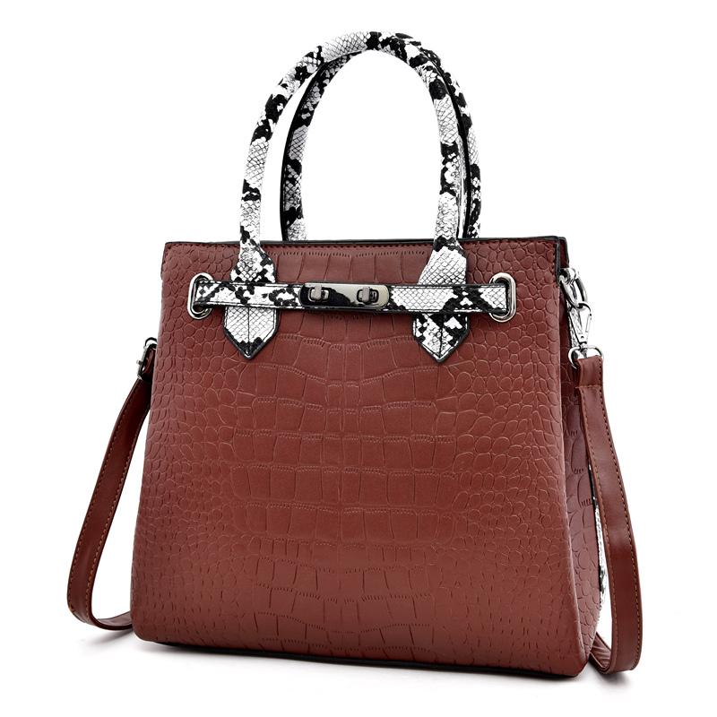 Наборы Роскошная качественная кожаная сумка для женщин 2023 Дизайнерская женская сумка через плечо с узором аллигатора Женская сумка через плечо Основная сумка