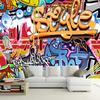 3d Stereo Photo Wallpaper Modern Abstract Wall Mural Cartoon Graffiti 3d Wall Paper For Restaurant Ktv Bar Decor